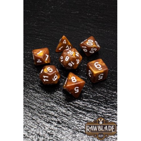 RAWBLADE MARBLE SET DADOS BRONZE (7)