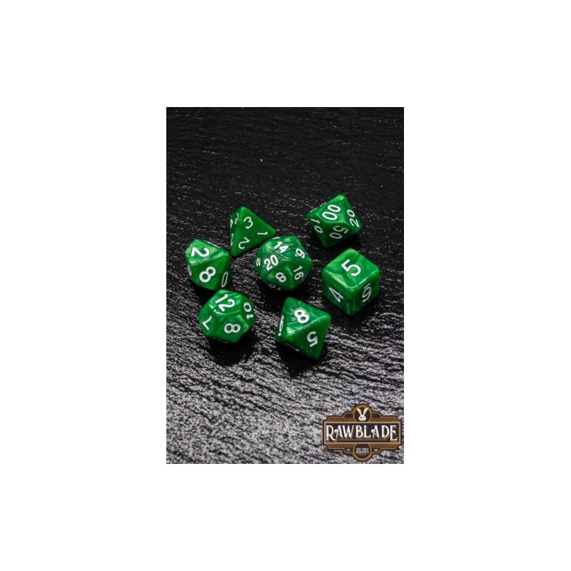 RAWBLADE MARBLE SET DADOS DARK GRASS (7)