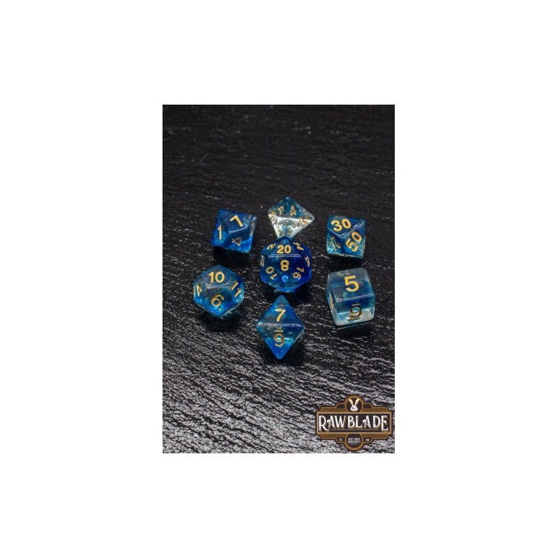 RAWBLADE TRANSPARENT GAL SET DADOS BLUE (7)