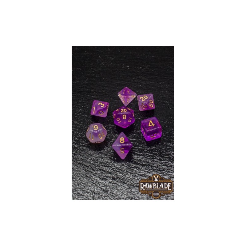 RAWBLADE TRANSPARENT GAL SET DADOS PURPLE  (7)