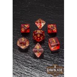 RAWBLADE TRANSPARENT GAL SET DADOS RED (7)