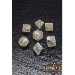 RAWBLADE TRANSPARENT GAL SET DADOS WHITE (7)