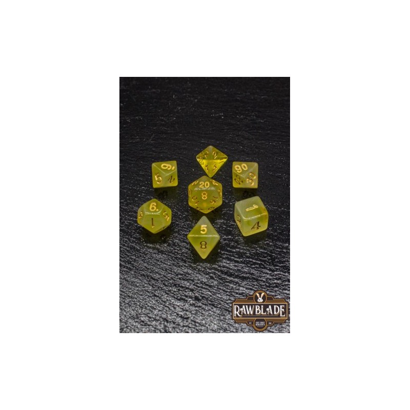 RAWBLADE TRANSPARENT GAL SET DADOS YELLOW (7)