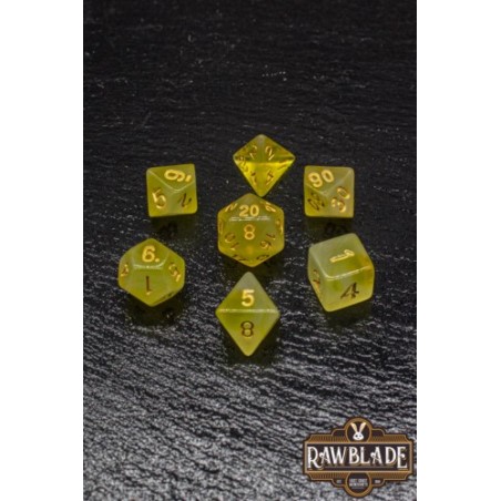 RAWBLADE TRANSPARENT GAL SET DADOS YELLOW (7)