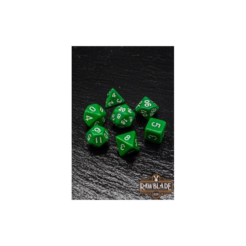 RAWBLADE OPAQUE SET DADOS GREEN(7)