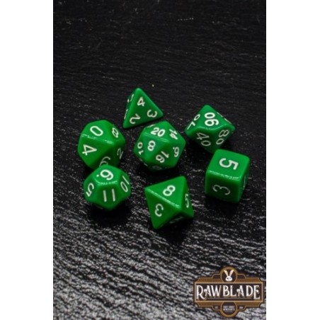 RAWBLADE OPAQUE SET DADOS GREEN(7)