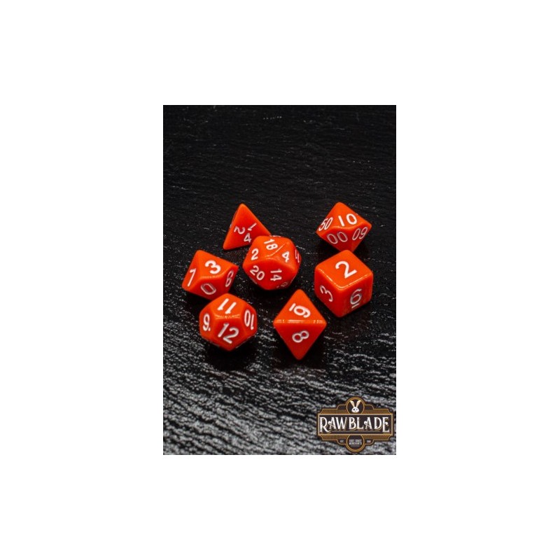 RAWBLADE OPAQUE SET DADOS ORANGE (7)