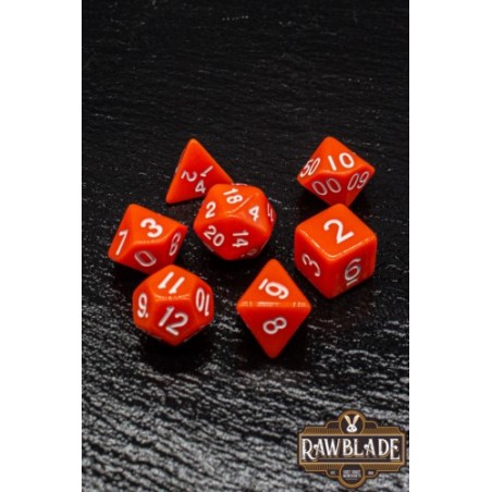 RAWBLADE OPAQUE SET DADOS ORANGE (7)