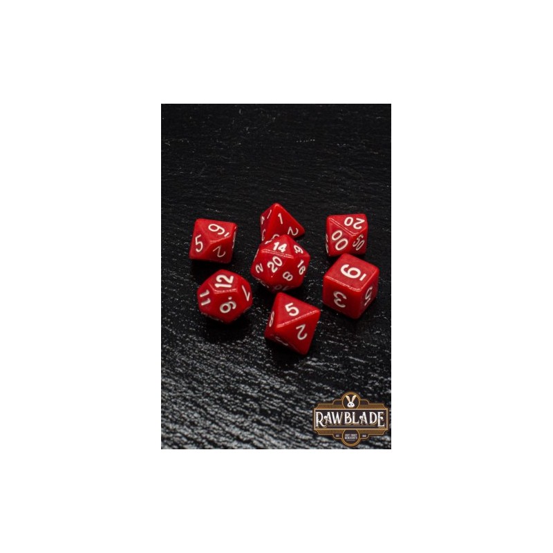 RAWBLADE OPAQUE SET DADOS RED  (7)