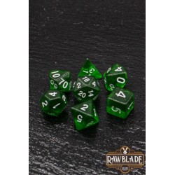 RAWBLADE TRANSPARENT SET DADOS DARK GREEN (7)