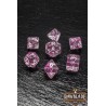 RAWBLADE TRANSPARENT GLITTER  SET DADOS PINK (7)