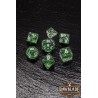RAWBLADE TRANSPARENT GLITTER  SET DADOS GREEN (7)