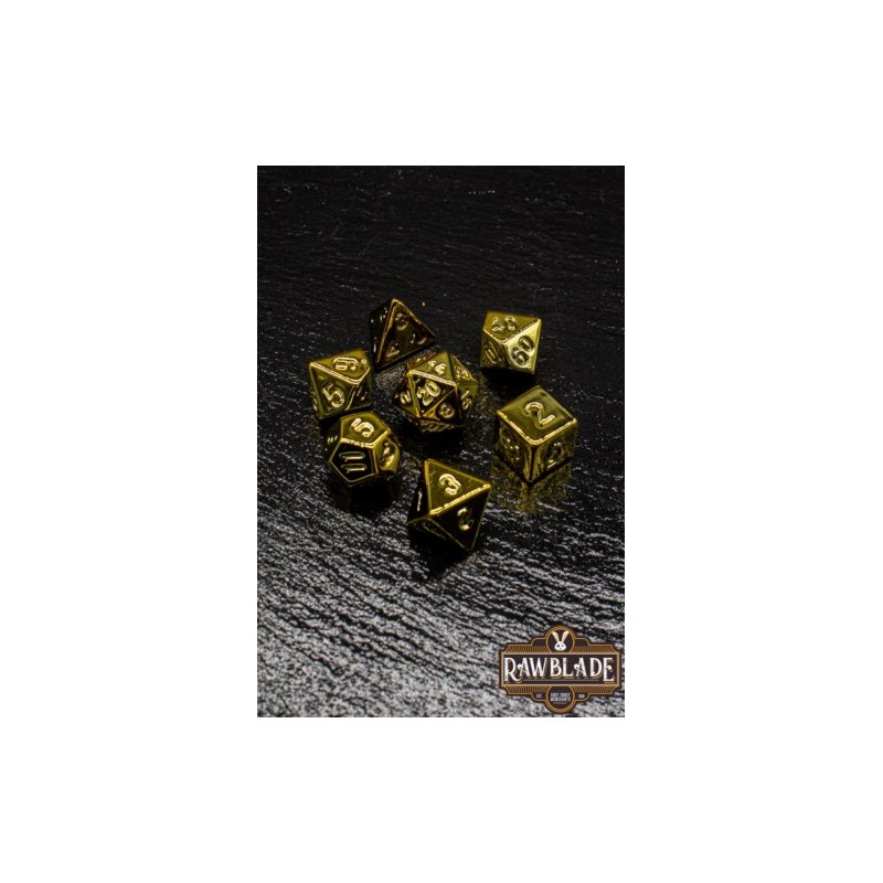 RAWBLADE ACRYLIC METALLIC SET DADOS GOLD (7)