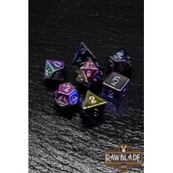 RAWBLADE ACRYLIC METALLIC SET DADOS RAINBOW (7)