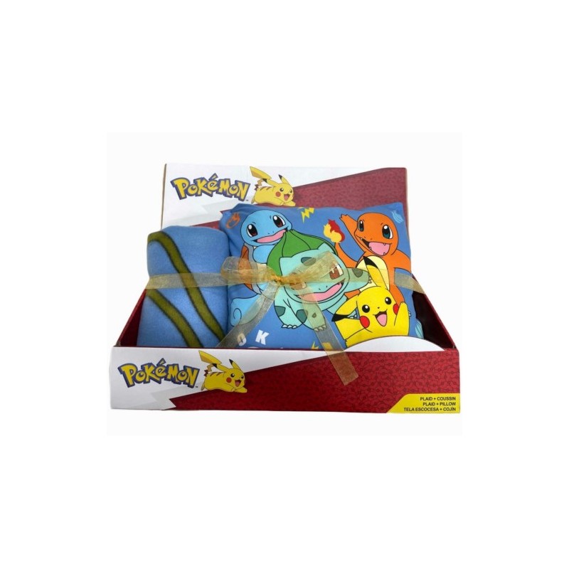 SET REGALO MANTA POLAR + POKEMON