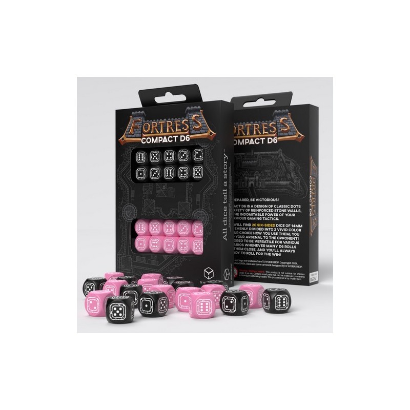 QW DADOS FORTRESS COMPACT D6 BLACK PINK