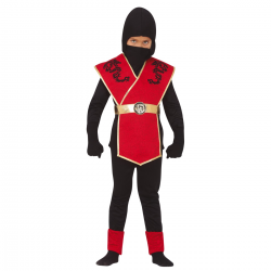 Disfraz Ninja Infantil | Completo con Capucha, Camiseta, Chaleco y Pantalón