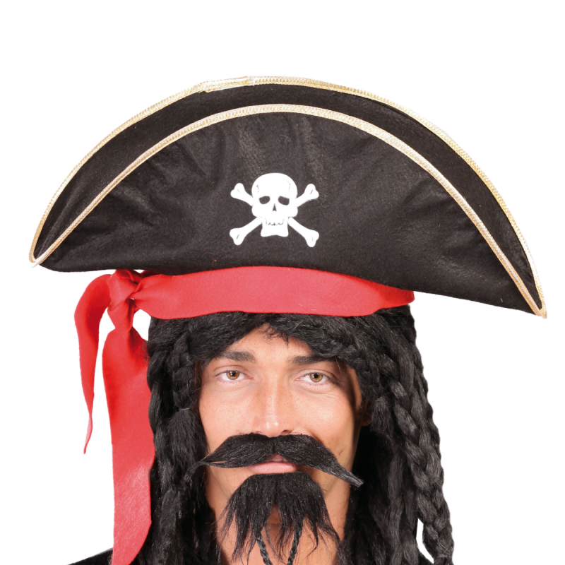 Gorro Pirata Negro Adulto | Completa tu Disfraz