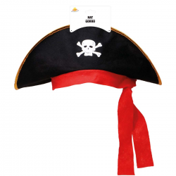 Gorro Pirata Negro Adulto | Completa tu Disfraz