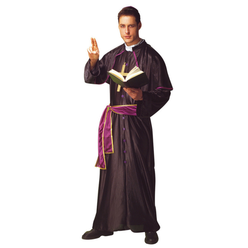 Disfraz de Cura Monseñor para Adulto - Perfecto para Carnaval y Halloween