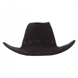 Sombrero Vaquero Negro de Antelina para Adultos - Complemento de Disfraz Cowboy Western