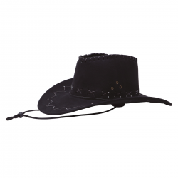 Sombrero Vaquero Negro de Antelina para Adultos - Complemento de Disfraz Cowboy Western