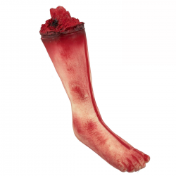 Pierna amputada de 30 cm con detalles realistas para decoración de Halloween