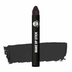 Barra de maquillaje color negro de 15gr ideal para disfraces y maquillaje de Halloween, fiestas temáticas y eventos cosplay.