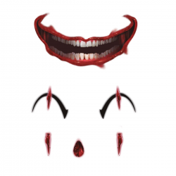 Tatuaje Facial Payaso Terrorífico