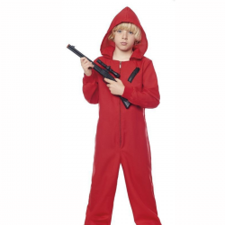 Niño con mono rojo infantil para disfraz de La Casa de Papel o Halloween