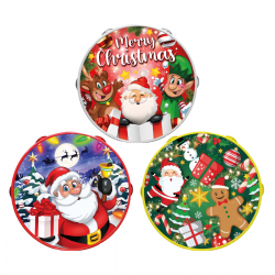 Pandereta decorada de Navidad de 13 cm con diseños navideños de Papá Noel y motivos festivos.