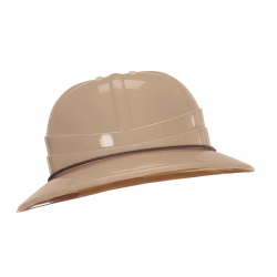 Casco de explorador salacot para adulto en color beige, complemento de disfraz.