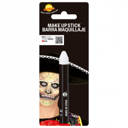 Barra de maquillaje blanco de 10grs en empaque, ideal para disfraces y caracterización.