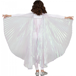 Capa Alas Plisadas Iris 190x130 cm en color iridiscente para disfraces de fantasía y cuentos