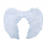 Alas de Ángel de Plumas Blancas de 60x50 cm para disfraces de Navidad y eventos religiosos.