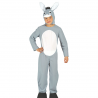Niño vestido con disfraz de mula infantil, ideal para Navidad y obras de teatro.