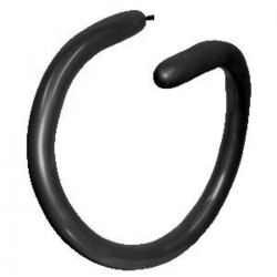 Globo de látex negro para globoflexia Sempertex