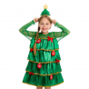 Disfraz Infantil de Árbol de Navidad con Vestido de Volantes y Diadema Decorativa