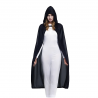 Capa Negra de Punto Unisex con Capucha de 140 cm