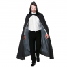 Capa Negra de Punto Unisex con Capucha de 140 cm