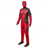 Disfraz Deadpool Classic para adulto con jumpsuit rojo y negro y máscara. Inspirado en el personaje de Marvel.