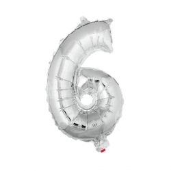 Globo Foil Número 1 en color plata de 110 cm, ideal para decoraciones elegantes y compatible con inflado con helio