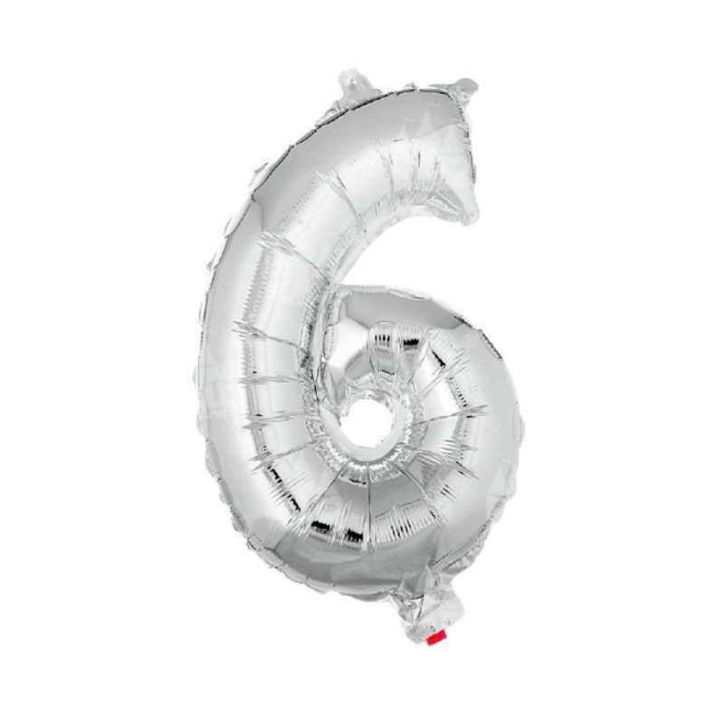Globo Foil Número 1 en color plata de 110 cm, ideal para decoraciones elegantes y compatible con inflado con helio