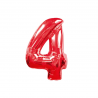 Globo Foil Número 4 en color rojo brillante de 110 cm, perfecto para decoraciones y celebraciones especiales