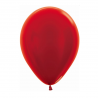 Globo Látex R12 Sempertex Rojo Metalizado, 30cm de diámetro, ideal para decoraciones elegantes. Bolsa de 50 unidades.