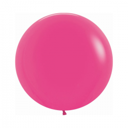 Globo Látex R24 Sempertex Fashion Fucsia de gran tamaño, ideal para decoraciones vibrantes. Bolsa de 10 unidades.