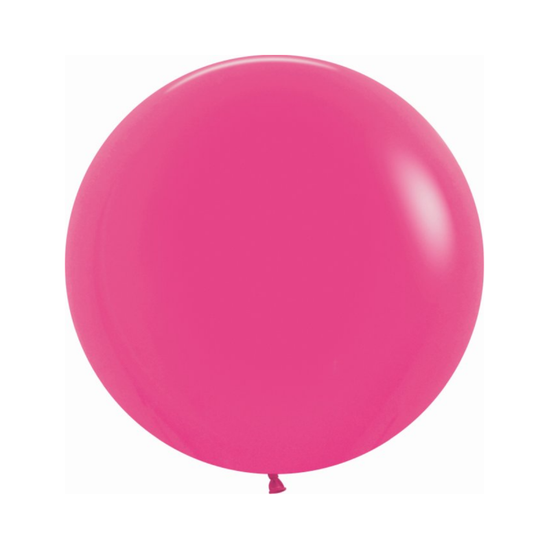Globo Látex R24 Sempertex Fashion Fucsia de gran tamaño, ideal para decoraciones vibrantes. Bolsa de 10 unidades.