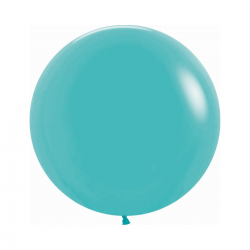 Globo Látex R24 Sempertex Fashion Azul Caribe de gran tamaño, ideal para decoraciones tropicales y frescas. Bolsa de 10 unidades