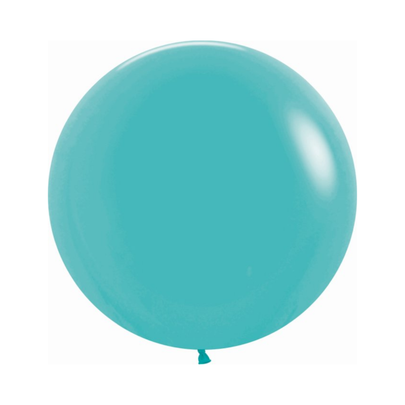 Globo Látex R24 Sempertex Fashion Azul Caribe de gran tamaño, ideal para decoraciones tropicales y frescas. Bolsa de 10 unidades