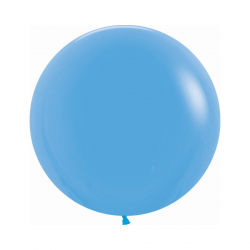 Globo Látex R24 Sempertex Fashion Azul de gran tamaño, ideal para decoraciones clásicas y vibrantes. Bolsa de 10 unidades.